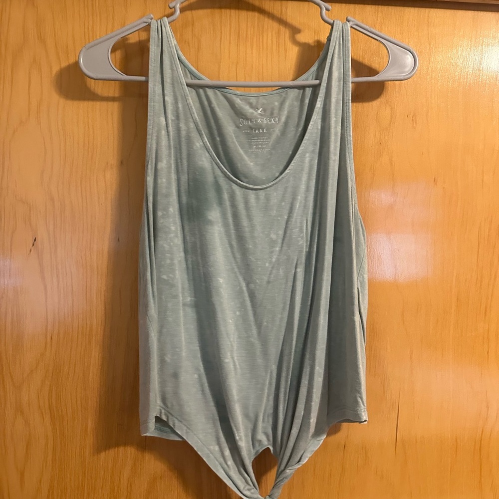 American Eagle Outfitters Sage Green Tank Top